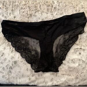 True & Co Black Lace Cheeky panty panties Size Med M New No Tags but new